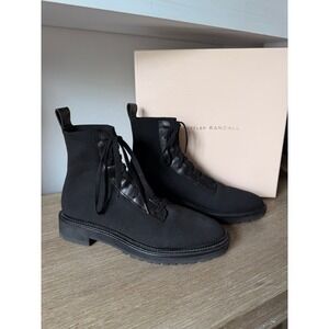Loeffler Randall Brady Knit Combat‎ Boots Womens Black Size 10